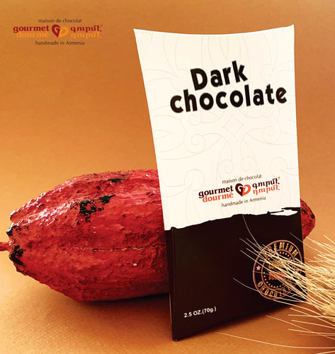 Dark chocolate bar handmade in Armenia